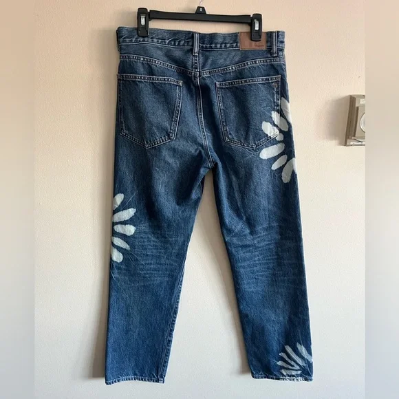 Madewell Dean Easy Straight Flower Jeans - Picture 4 of 7